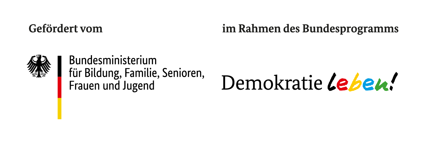 Logo BMFSFJ Bundesprogramm "Demokratie Leben!"